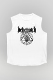 Behemoth Beyaz Unisex Kolsuz Tişört