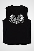 Beherit Baskılı Unisex Siyah Kolsuz Tişört - Tshirt