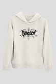 Behexen Baskılı Beyaz Unisex Kapüşonlu Sweatshirt