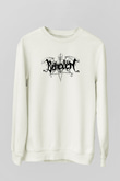 Behexen Baskılı Beyaz Unisex Sweatshirt