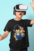 Bejita Rocket Baskılı Unisex Siyah Çocuk Tişört