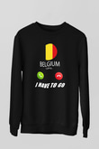 Belçika Siyah Unisex Sweatshirt