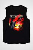 Belphegor Baskılı Unisex Siyah Kolsuz Tişört - Tshirt