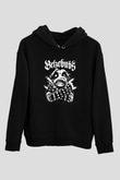 Belzebubs Baskılı Unisex Siyah Kapüşonlu Sweatshirt