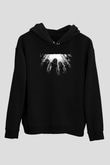 Belzebubs Baskılı Unisex Siyah Kapüşonlu Sweatshirt
