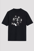 Belzebubs Baskılı Unisex Siyah Oversize Tişört - Tshirt
