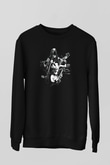 Belzebubs Baskılı Unisex Siyah Sweatshirt
