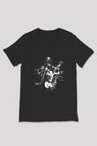 Belzebubs Baskılı Unisex Siyah V Yaka Tişört - Tshirt