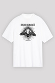 Beneath the Massacre Baskılı Unisex Beyaz Oversize Tişört