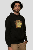 Benediction Baskılı Unisex Siyah Hoodie