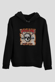 Benediction Baskılı Unisex Siyah Hoodie