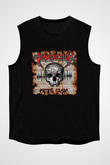 Benediction Baskılı Unisex Siyah Kolsuz Tişört