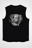 Benjamin Franklin Siyah Unisex Kolsuz Tişört