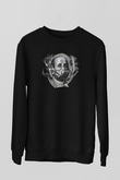 Benjamin Franklin Siyah Unisex Sweatshirt