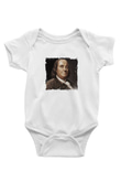 Benjamin Franklin Unisex Baskılı Beyaz Bebek Body - Zıbın