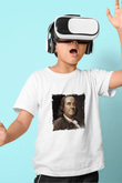 Benjamin Franklin Unisex Baskılı Beyaz Çocuk Tişört