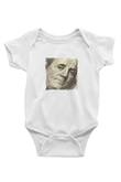 Benjamin Franklin Unisex Baskılı Beyaz Bebek Body - Zıbın