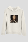 Benjamin Franklin Unisex Baskılı Beyaz Kapüşonlu Sweatshirt