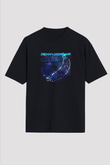 Benny Benassi Baskılı Unisex Oversize Siyah Tişört