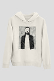 Benny Benassi Beyaz Unisex Kapüşonlu Sweatshirt
