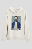Benny Benassi Beyaz Unisex Kapüşonlu Sweatshirt