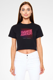 Benny Benassi Siyah  Crop Top Tişört