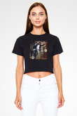Benny Benassi Siyah  Crop Top Tişört