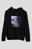 Benny Benassi Siyah Unisex Kapüşonlu Sweatshirt