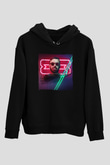 Benny Benassi Siyah Unisex Kapüşonlu Sweatshirt