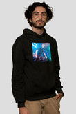 Benny Benassi Siyah Unisex Kapüşonlu Sweatshirt