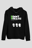 Benny Benassi Siyah Unisex Kapüşonlu Sweatshirt