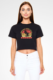 Berber Siyah  Crop Top Tişört