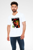 Beverly Hills Cop Beyaz Unisex  V Yaka Tişört