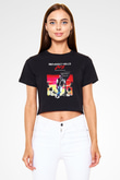 Beverly Hills Cop Siyah   Crop Top Tişört