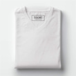 Beyaz Basic V Yaka Unisex Tişört T-Shirt - TişörtFabrikası