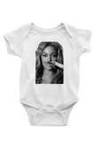 Beyonce Baskılı Beyaz Unisex Bebek Body - Zıbın