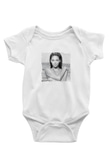 Beyonce Baskılı Unisex Beyaz Bebek Body - Zıbın