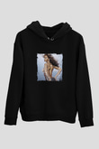 Beyonce Baskılı Unisex Siyah Hoodie