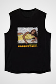 Beyonce Baskılı Unisex Siyah Kolsuz Tişört