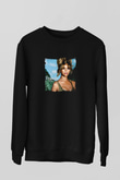 Beyonce Baskılı Unisex Siyah Sweatshirt