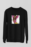 Beyonce Baskılı Unisex Siyah Sweatshirt