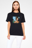 Beyonce Baskılı Unisex Siyah Tişört