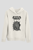 Beyond Creation Baskılı Beyaz Unisex Kapüşonlu Sweatshirt