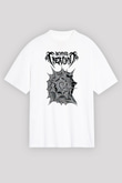 Beyond Creation Baskılı Beyaz Unisex Oversize Tişört - Tshirt
