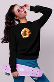 Beyzbol - Baseball Baskılı Unisex Siyah Sweatshirt