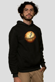 Beyzbol - Baseball Baskılı Unisex Siyah Hoodie