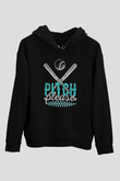 Beyzbol - Baseball Baskılı Unisex Siyah Hoodie