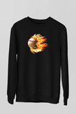 Beyzbol - Baseball Baskılı Unisex Siyah Sweatshirt