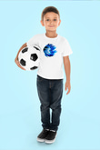Beyzbol Baskılı Unisex Beyaz Çocuk Tişört - Tshirt