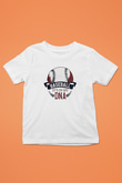 Beyzbol Baskılı Unisex Beyaz Çocuk Tişört - Tshirt